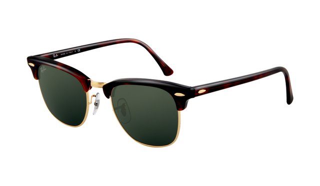 ray ban rb3016 clubmaster sunglasses mock tortoise arista frame